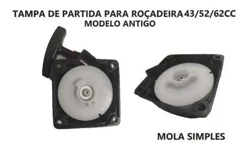 TAMPA ARRANQUE PARTIDA ROÇADEIRA 43 52 55 CC MODELO ANTIGA