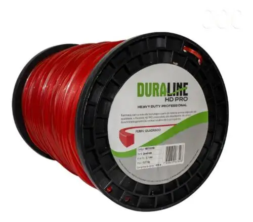 BOBINA FIO NYLON 3,0MM QUADRADO - 200 MTS - ULTRA RESISTENTE