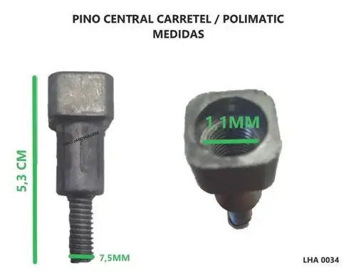 PARAFUSO E PORCA CARRETEL POLIMATIC ST 160 220 280 M12  1,50