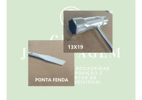 CHAVE CACHIMBO VELA 19X 13 PONTA FENDA MOT E ROÇ
