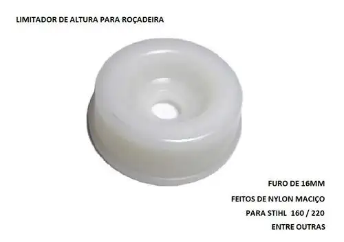 KIT 10 PRATO LIMITADOR DE ALTURA ROÇADEIRA NYLON FURO 16MM