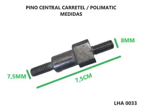 PORCA E PINO PARA CARRETEL ROÇADEIRA BORBOLETA COM PINO