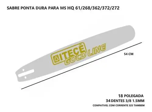 SABRE CORRENTE COROA 18 POL 45CM 34D HQ 61 268 272 362 372