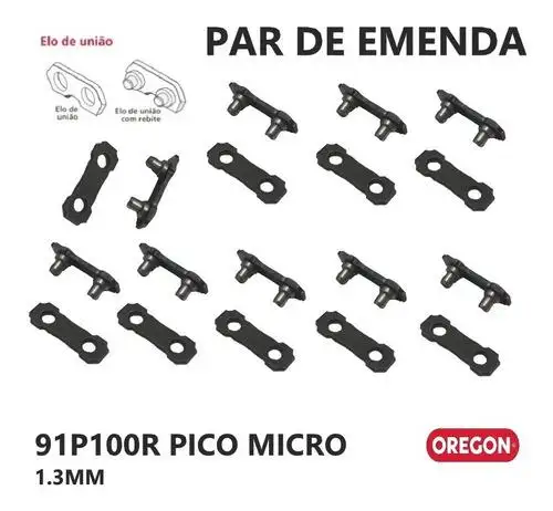 KIT 25 EMENDAS CORRENTE MOTOSSERRA 3/8 1.3MM OREGON 91P100R