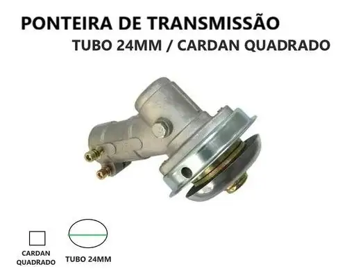 TRASMISSÃO PONTEIRA HQ 132 TUBO 24MM EIXO QUADRADO