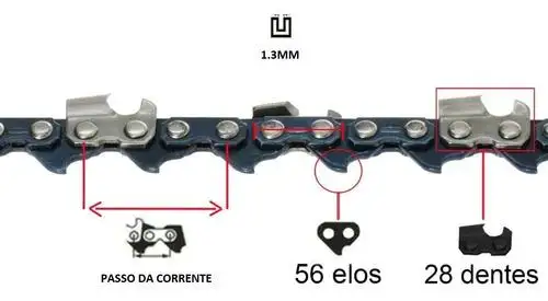 ROLO CORRENTE PASSO 325 1.3MM 231 DENTES ARCHER - 1 GUIA