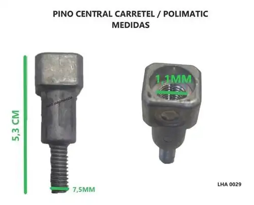 PARAFUSO E PORCA CARRETEL POLIMATIC HQ 142 143 236 M12 1,75
