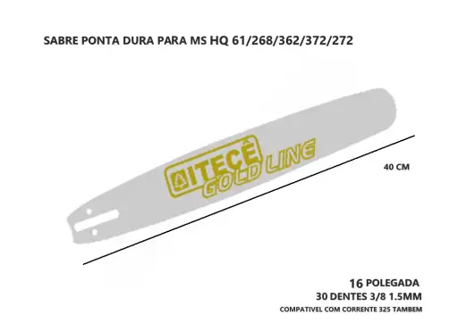 SABRE CORRENTE COROA 16 POL 41CM 30D Hq 61 268 272 362 372