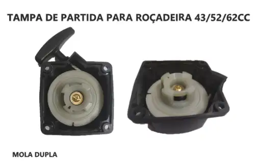 TAMPA ARRANQUE PARTIDA ROÇADEIRA 43 52 55CC MOLA DUPLA FACIL