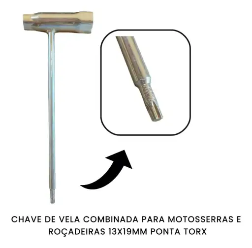 CHAVE CACHIMBO VELA ST 19X13 TORX  ROCADEIRA & MOTOSSERRA