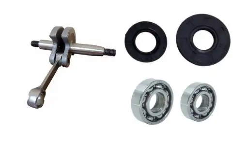 KIT VIRABREQUIM + RETENTORES BORRACHA + ROLAMENTOS ROÇ 62 CC