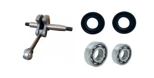 KIT VIRABREQUIM + RETENTORES BORRACHA + ROLAMENTOS ROÇ 26CC